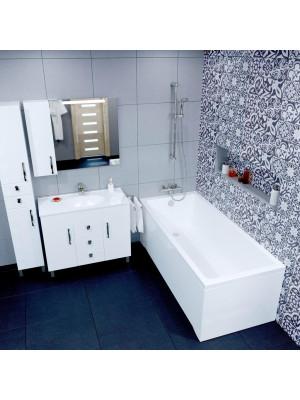 Ванна акриловая 1Acreal Palermo 180x80 (с ножками и сифоном) в интерьере