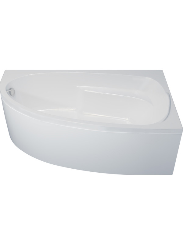 Ванна акриловая 1Acreal Мадрид 170x95 L (с каркасом) вид сбоку