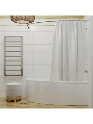 Ванна акриловая 1Acreal Мадрид 170x95 L (с каркасом) в интерьере вид сбоку