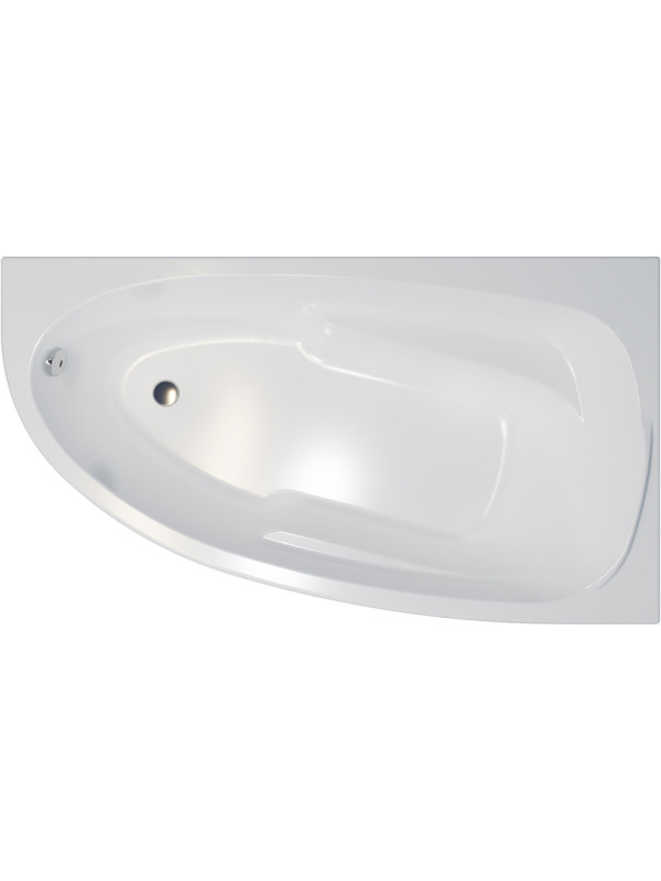 Ванна акриловая 1Acreal Мадрид 170x95 L (с каркасом, экраном и сифоном)