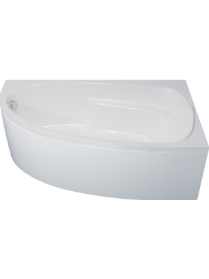 Ванна акриловая 1Acreal Мадрид 170x95 L (с каркасом, экраном и сифоном) вид сбоку