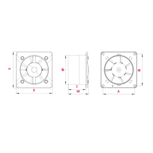 Вытяжной вентилятор Awenta System+ Silent 100H / KWS100H схема