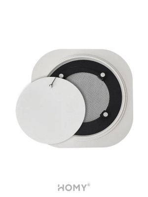 Вентиляционная решетка теневая HOMY AIR Круглый A125W (d200) белая спереди