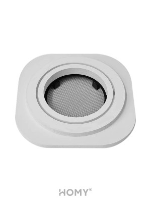 Вентиляционная решетка теневая HOMY AIR Круглый A125W (d200) белая сзади