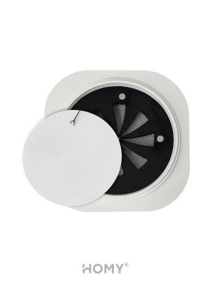 Вентиляционная решетка теневая с регулировкой воздуха HOMY AIR Круглый A125WR (d200) белая