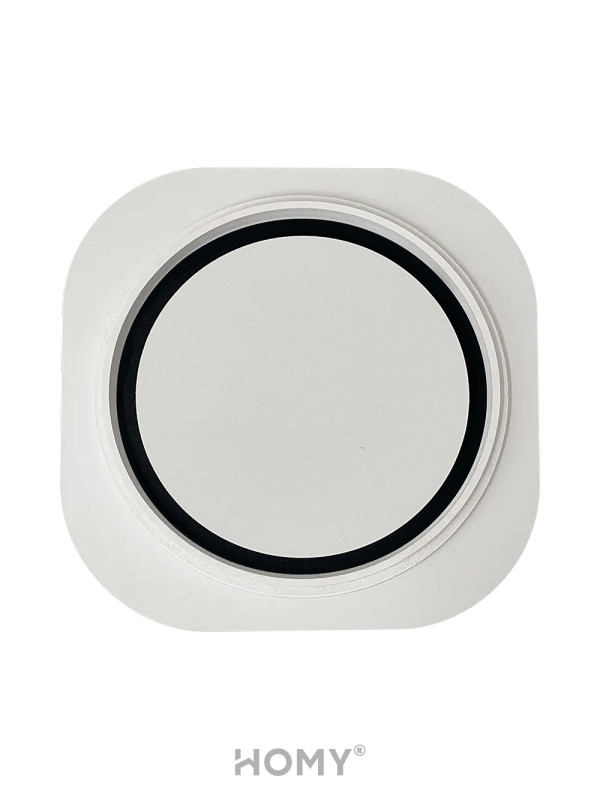 Вентиляционная решетка теневая с вентилятором с таймером и регулировкой воздуха HOMY AIR Круглый A125WRT (d200) белая закрыта