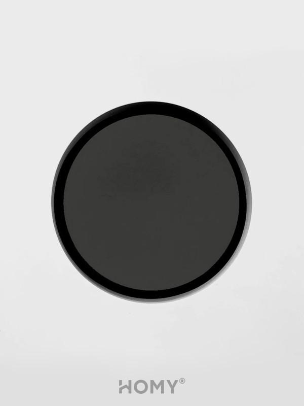 Вентиляционная решетка теневая с вентилятором с таймером и регулировкой воздуха HOMY AIR Круглый A125BRT (d200) черная на потолке