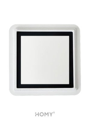 Вентиляционная решетка теневая HOMY AIR Квадратный AS125W (20x20) белая закрыта