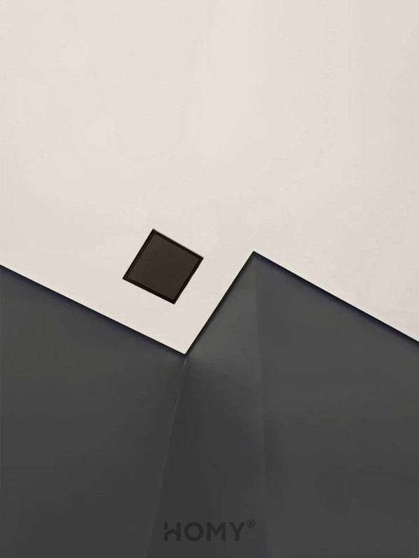 Вентиляционная решетка теневая с регулировкой воздуха HOMY AIR Квадратный AS125BR (20x20) черная в интерьере