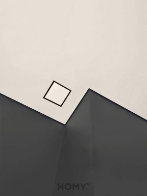 Вентиляционная решетка теневая с вентилятором HOMY AIR Квадратный AS125WS (20x20) белая в интерьере