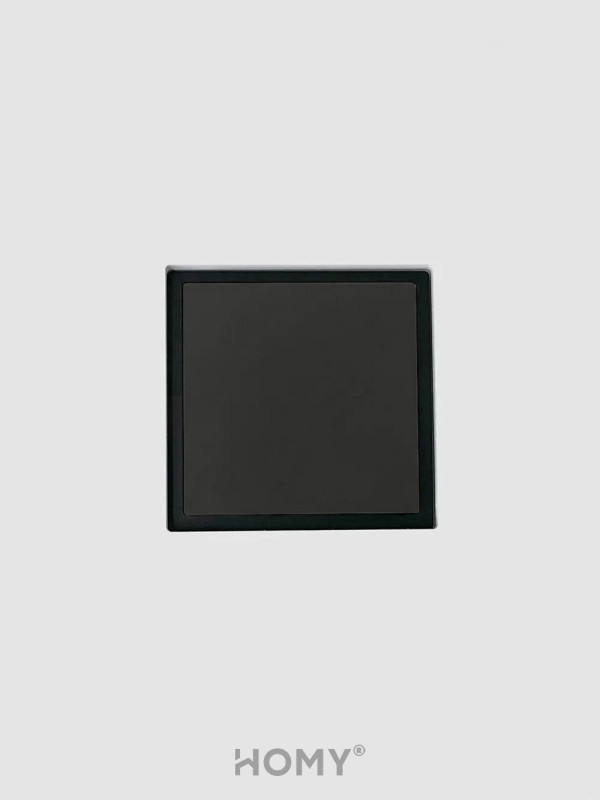 Вентиляционная решетка теневая с вентилятором HOMY AIR Квадратный AS125BS (20x20) черная на потолке