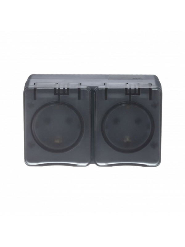 Розетка Systeme Electric AtlasDesign Profi54 ATN544026 антрацит спереди