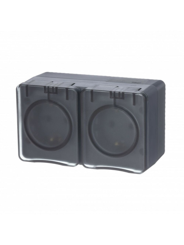 Розетка Systeme Electric AtlasDesign Profi54 ATN544026 антрацит сбоку