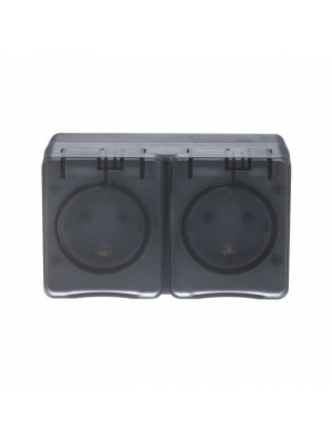 Розетка Systeme Electric AtlasDesign Profi54 ATN544026 антрацит спереди