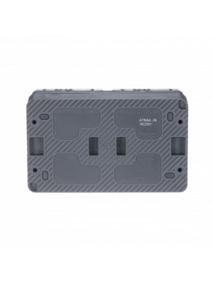 Розетка Systeme Electric AtlasDesign Profi54 ATN544026 антрацит сзади