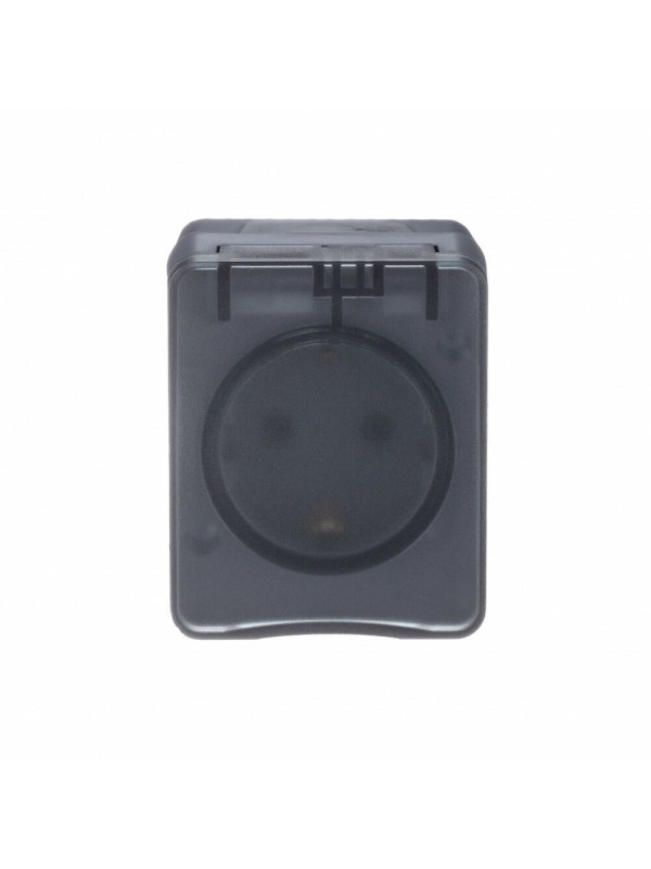 Розетка Systeme Electric AtlasDesign Profi54 ATN544045 антрацит спереди