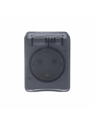 Розетка Systeme Electric AtlasDesign Profi54 ATN544045 антрацит спереди