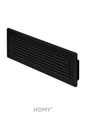 Решетка для пластикового канала Awenta KP204-30CZ (60x204) черная сбоку