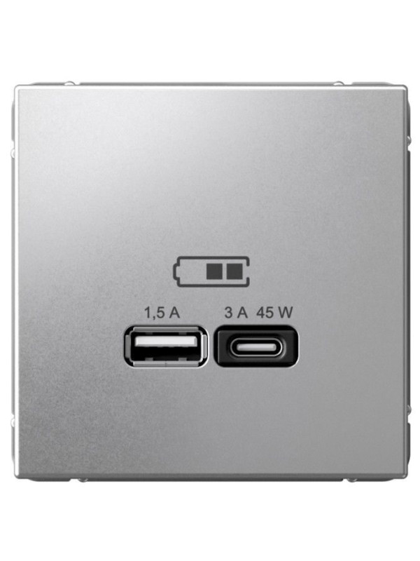 Розетка Systeme Electric ArtGallery GAL000329 алюминий