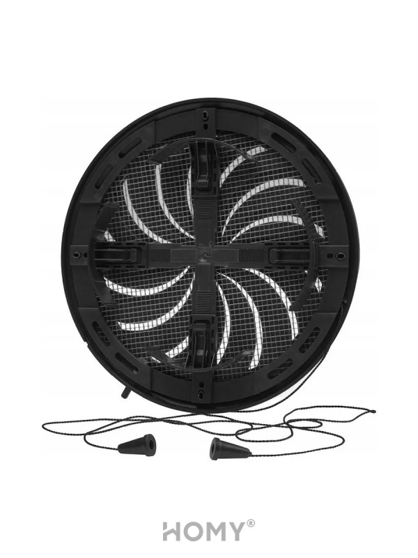 Решетка с сеткой, регулировкой потока воздуха и диаметра Awenta Classic T88CZ (d100-150) черная сзади