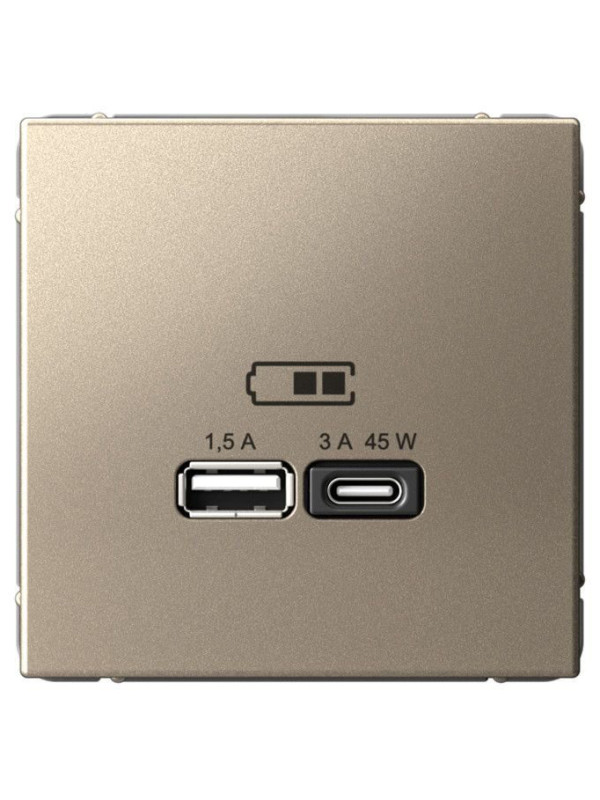 Розетка Systeme Electric ArtGallery GAL000529 шампань