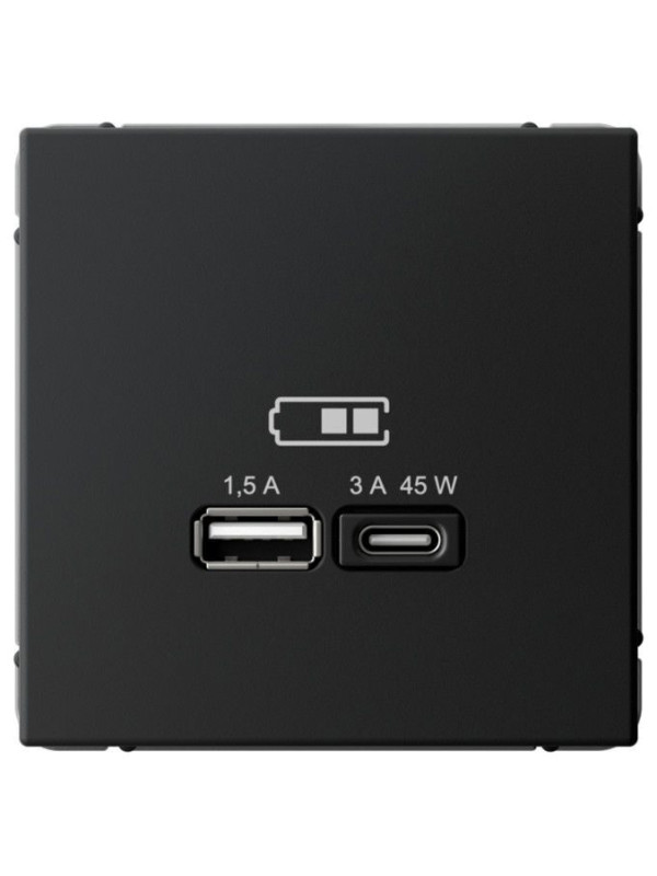 Розетка Systeme Electric ArtGallery GAL001029 карбон