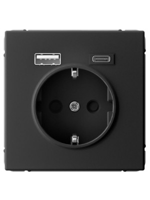 Розетка Systeme Electric ArtGallery GAL001032 карбон