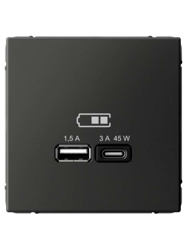 Розетка Systeme Electric ArtGallery GAL001429 базальт