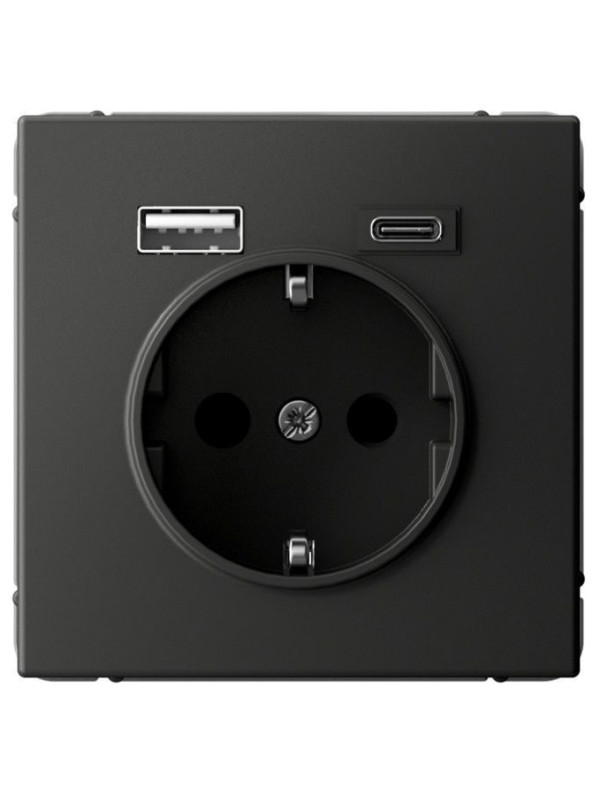 Розетка Systeme Electric ArtGallery GAL001432 базальт