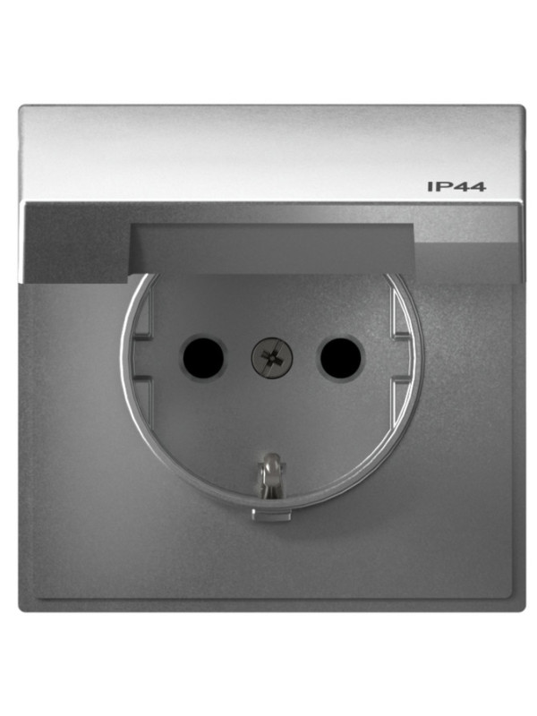 Розетка Systeme Electric ArtGallery GAL440346 алюминий