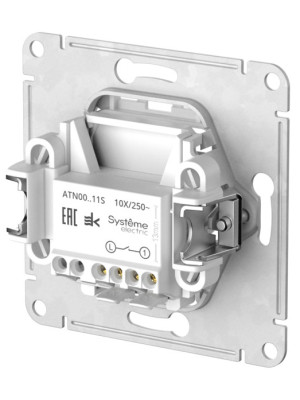 Выключатель Systeme Electric AtlasDesign ATN000111S белый сзади