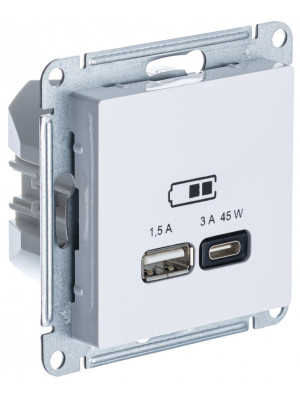 Розетка Systeme Electric AtlasDesign ATN000129 белый