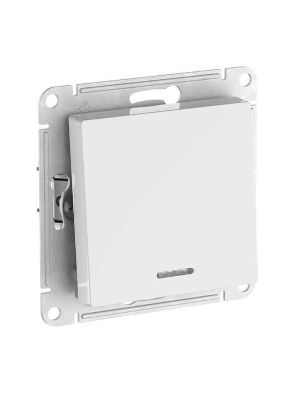 Выключатель Systeme Electric AtlasDesign ATN000163S белый сбоку