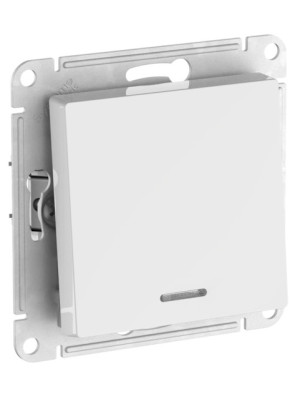 Выключатель Systeme Electric AtlasDesign ATN000163S белый сбоку