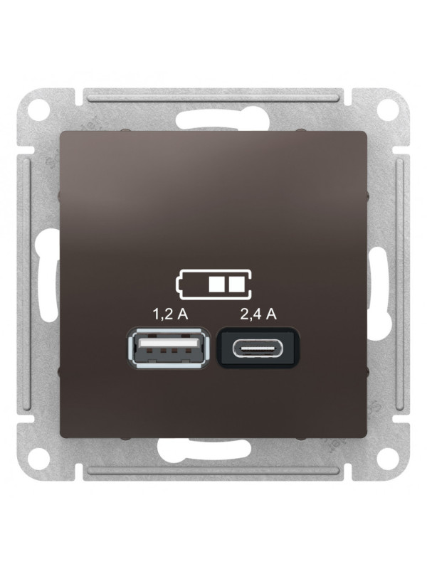 Розетка Systeme Electric AtlasDesign ATN000639 мокко