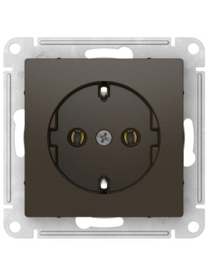 Розетка Systeme Electric AtlasDesign ATN000643S мокко