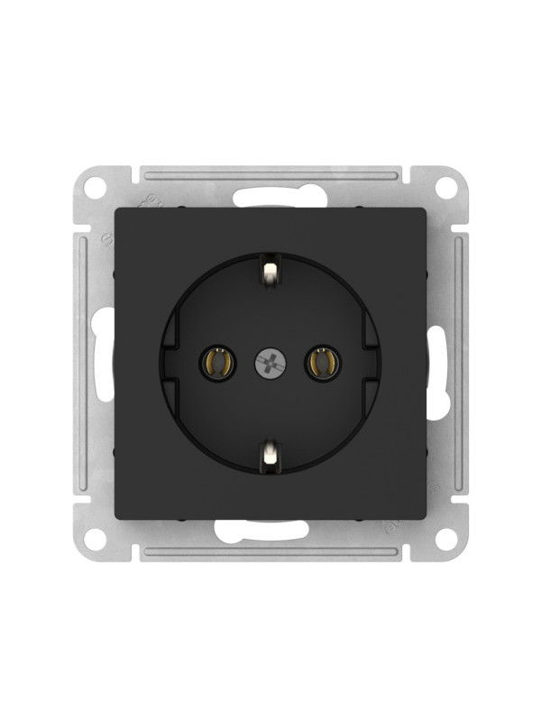 Розетка Systeme Electric AtlasDesign ATN001043S карбон
