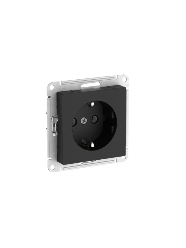 Розетка Systeme Electric AtlasDesign ATN001043S карбон сбоку