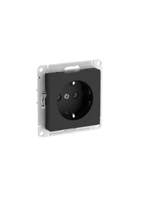 Розетка Systeme Electric AtlasDesign ATN001043S карбон сбоку