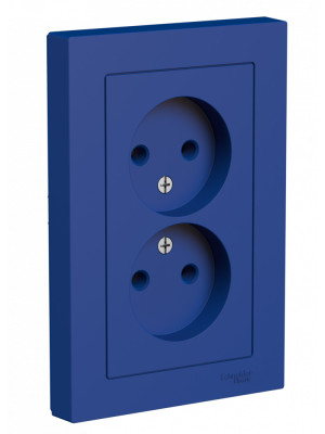 Розетка Systeme Electric AtlasDesign ATN001120 аквамарин сбоку