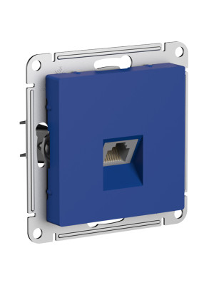 Розетка Systeme Electric AtlasDesign ATN001183 аквамарин сбоку