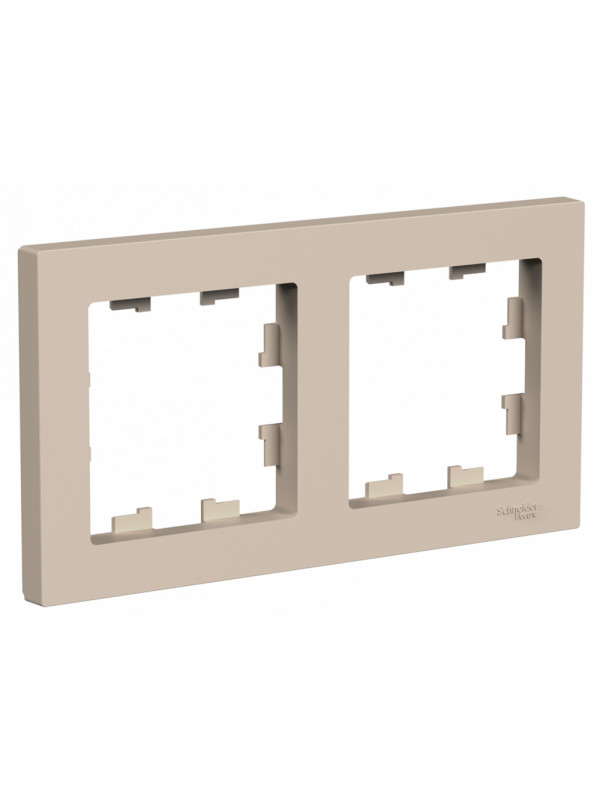 Рамка Systeme Electric AtlasDesign ATN001202 песочный сбоку