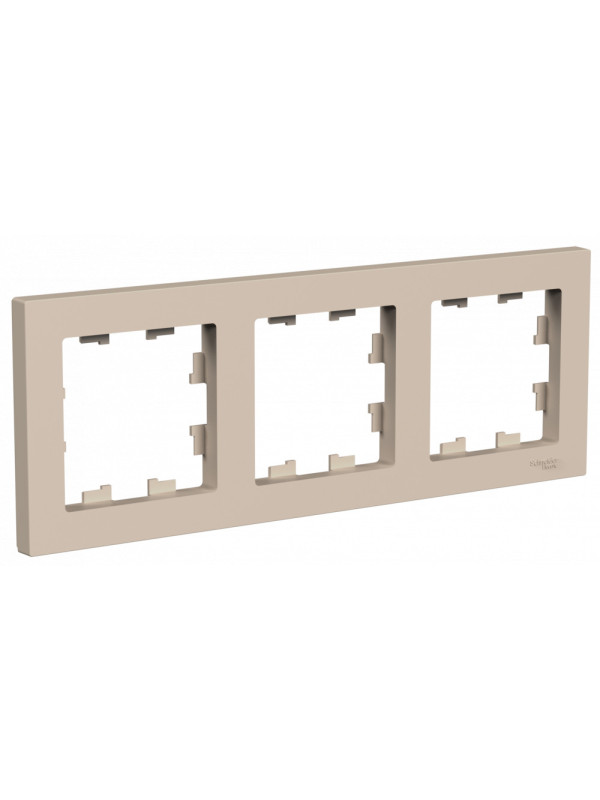 Рамка Systeme Electric AtlasDesign ATN001203 песочный сбоку