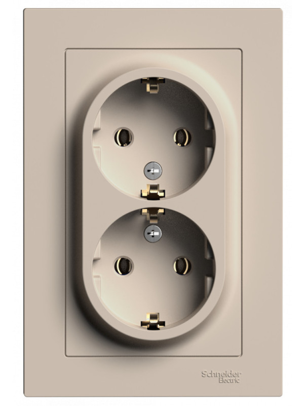 Розетка Systeme Electric AtlasDesign ATN001224 песочный