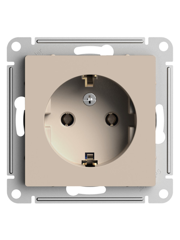 Розетка Systeme Electric AtlasDesign ATN001243 песочный