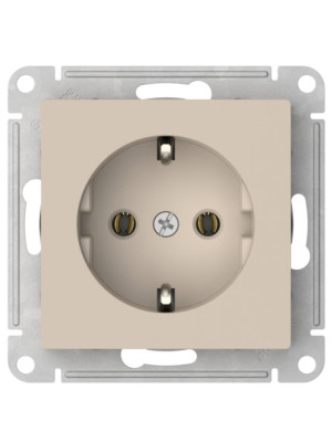 Розетка Systeme Electric AtlasDesign ATN001243S песочный