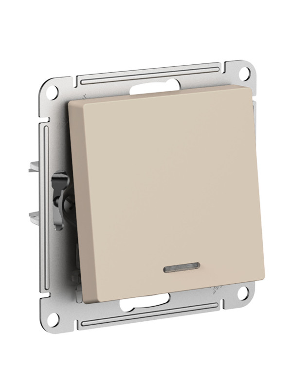 Выключатель Systeme Electric AtlasDesign ATN001263 песочный сбоку