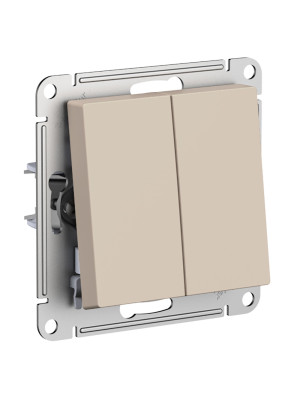 Выключатель Systeme Electric AtlasDesign ATN001265 песочный сбоку
