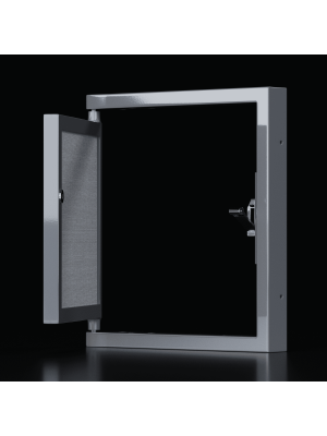 Ревизионный сантехнический люк Shagma 40-40 под углом с открытой дверцей