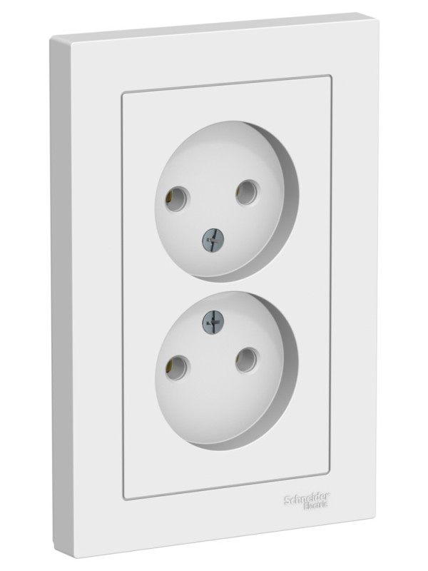 Розетка Systeme Electric AtlasDesign ATN001320 лотос сбоку